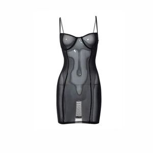 Elegant Black Sheer Chemise